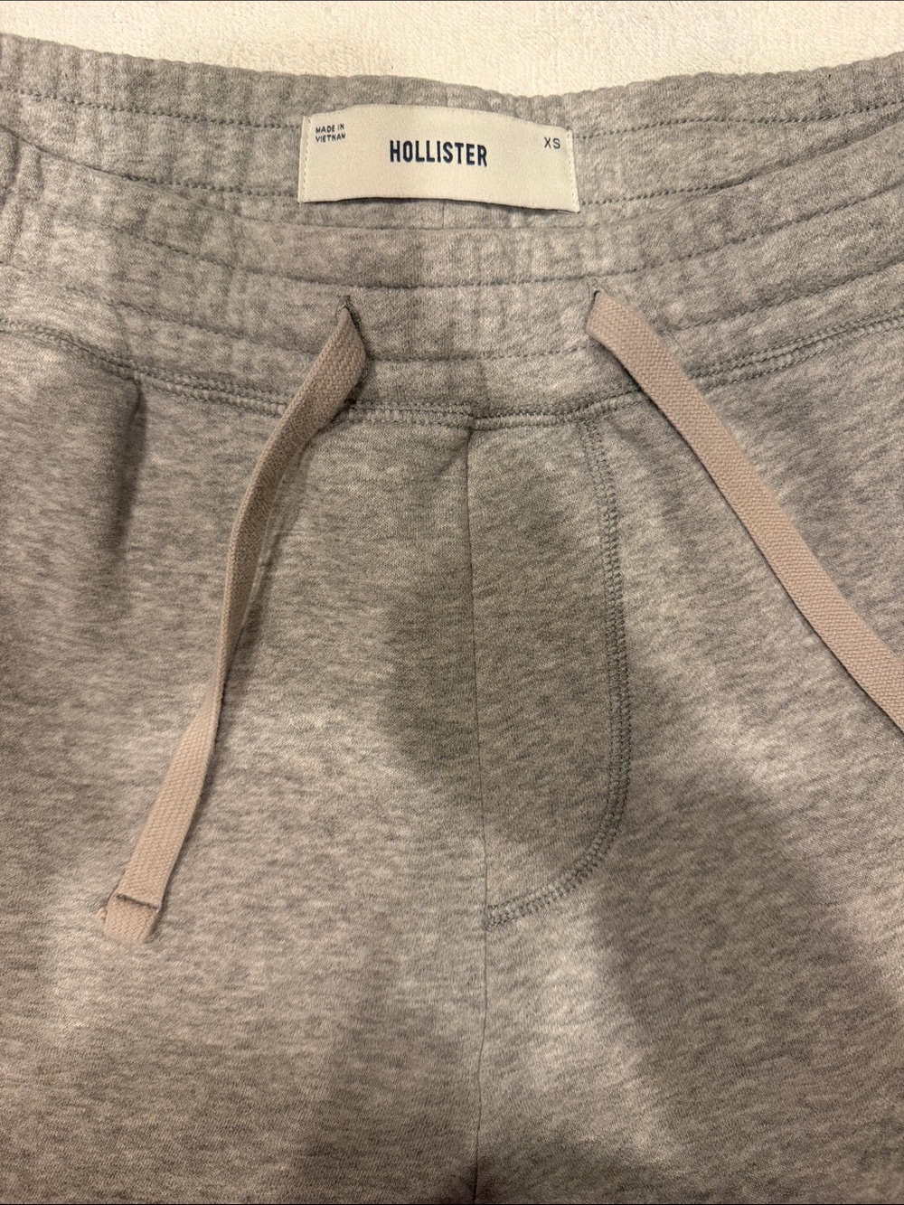 Hollister mens Light Gray Drawstring baggy sweat pants